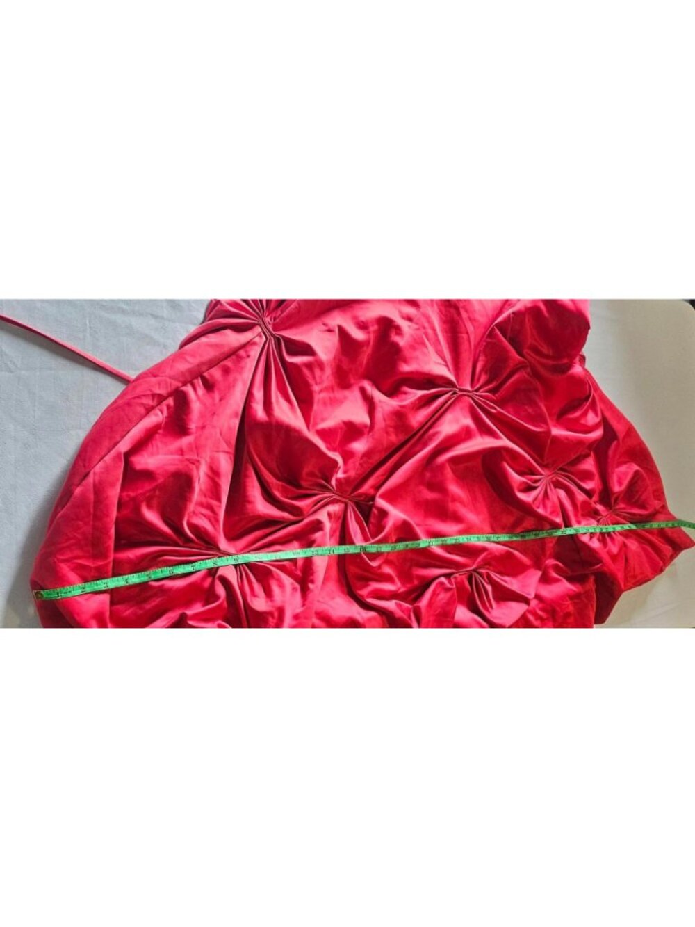 Vintage NOS Y2K Josh & Jazz Red Satin Prom Dress Jr 7/8 Rhinestone Corset Gown - Picture 8 of 13